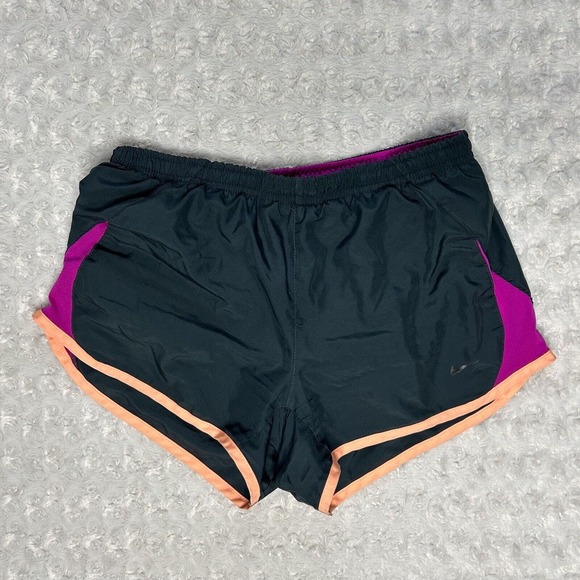 Nike Pants - Nike Medium Dri-Fit Active Gray Orange Lined Running Shorts Size Small